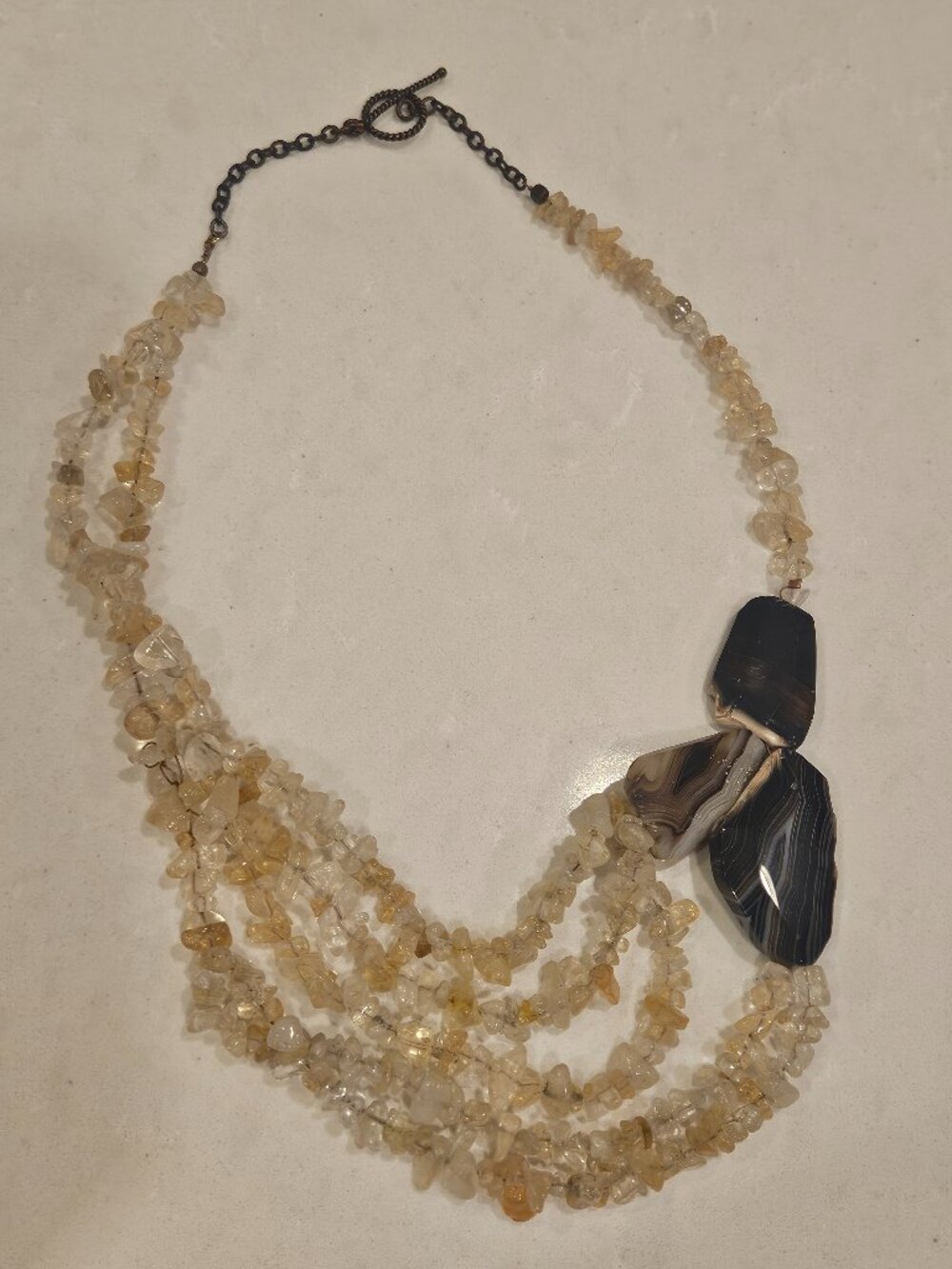 Asymmetric Agate Necklace